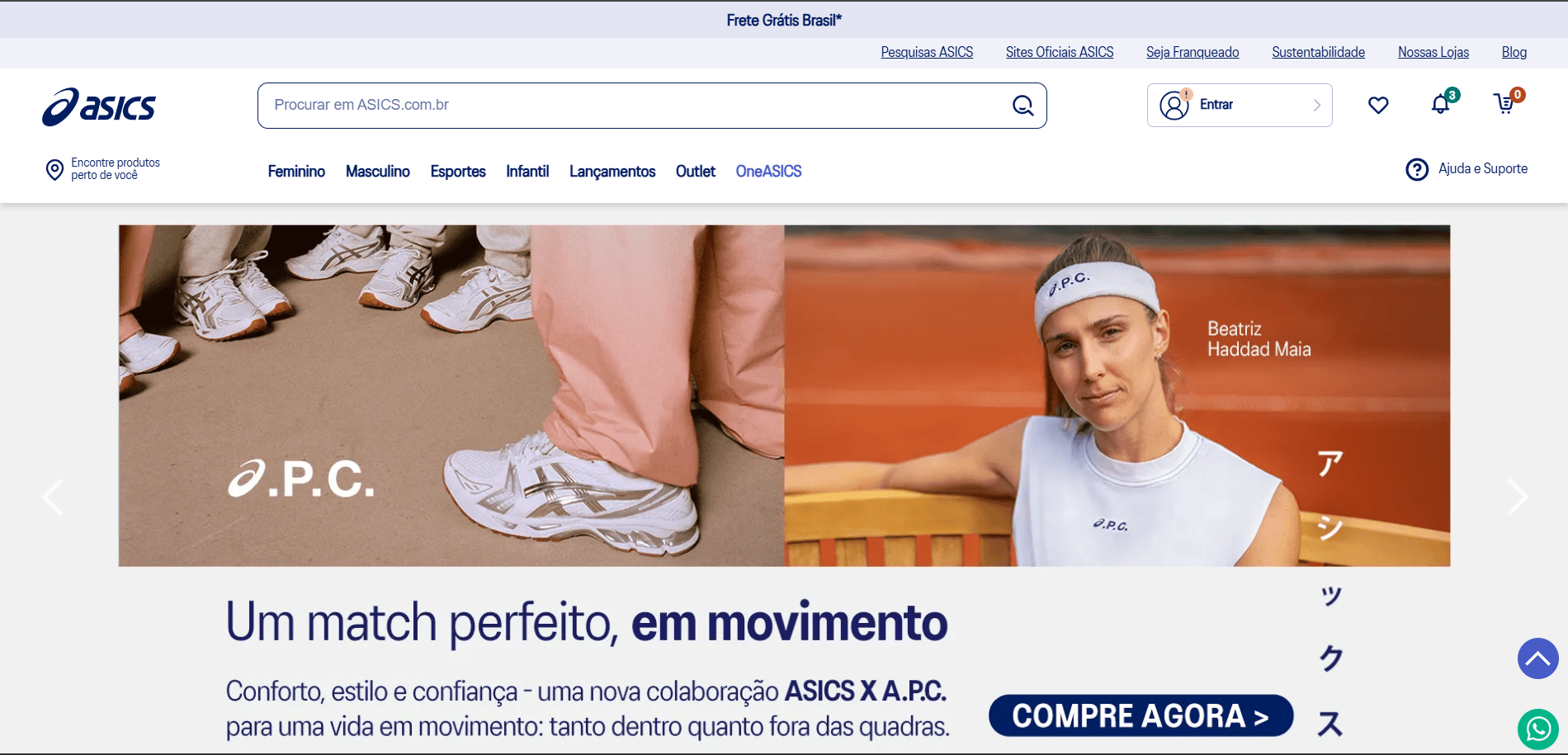 Asics Brazil, Chile and Colombia